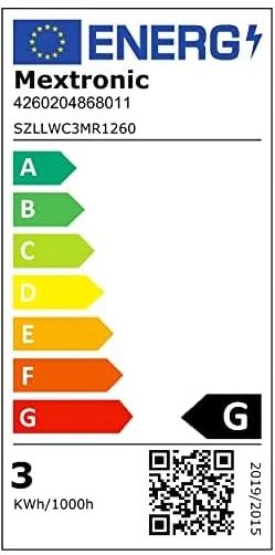 LED lemputės ES energijos vartojimo efektyvumo etiketė su G klase