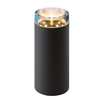 Cilindrinis tamsus takelio šviestuvas su šviečiančiais LED diodais po skaidriu gaubtu